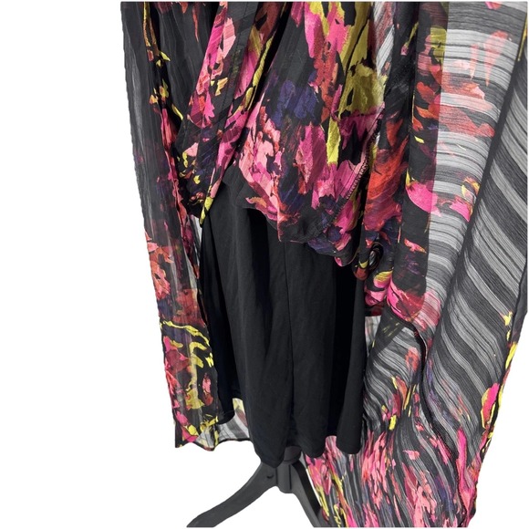 Ava And Viv Sheer 1X Floral Maxi Dress Romantic Goth Witchy Whimsigoth Flowy - Picture 5 of 7